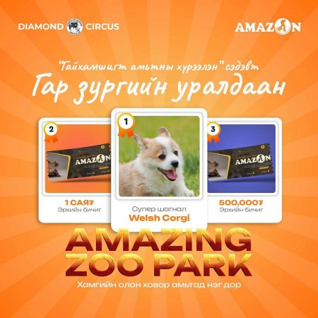 "AMAZING ZOO PARK" гар зургийн уралдаанд оролцоод онцгой эрхийн эзэн болоорой
