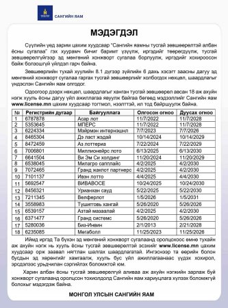 Сангийн яамны нэр барьж хууль бус сугалаа явуулж байна